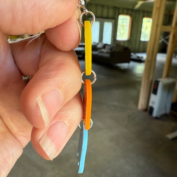 Handmade Pac-Man earrings - Picture 4 of 4